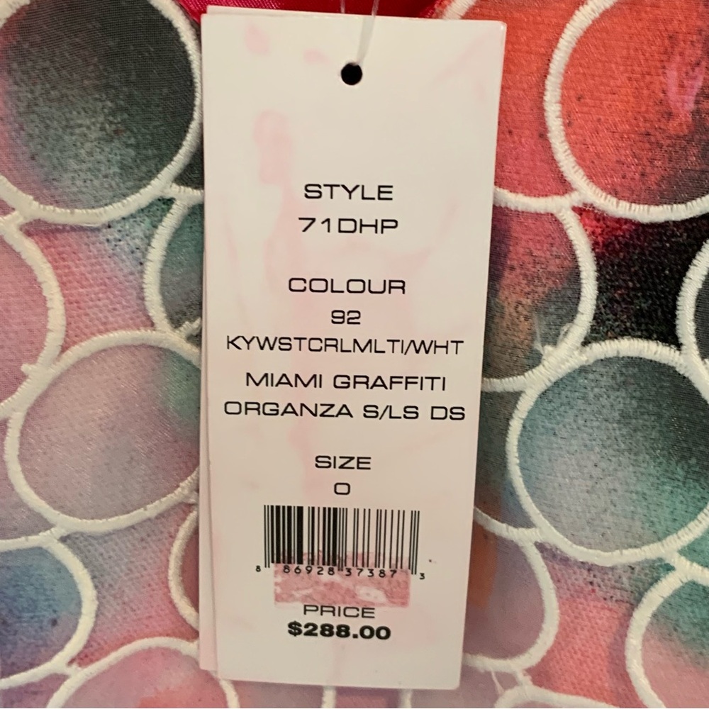 *NWT* French Connection Miami Graffiti Organza Overlay Shift Dress - Picture 9 of 12